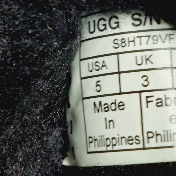 UGG Black Suede Leather Sheepskin Pull On Mid Calf Classic Boots E943 - Picture 9 of 12